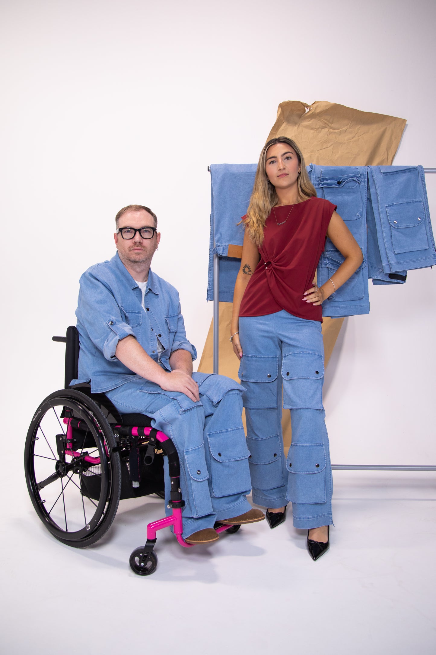 Seated Side Opening Jean with Ankle Zips