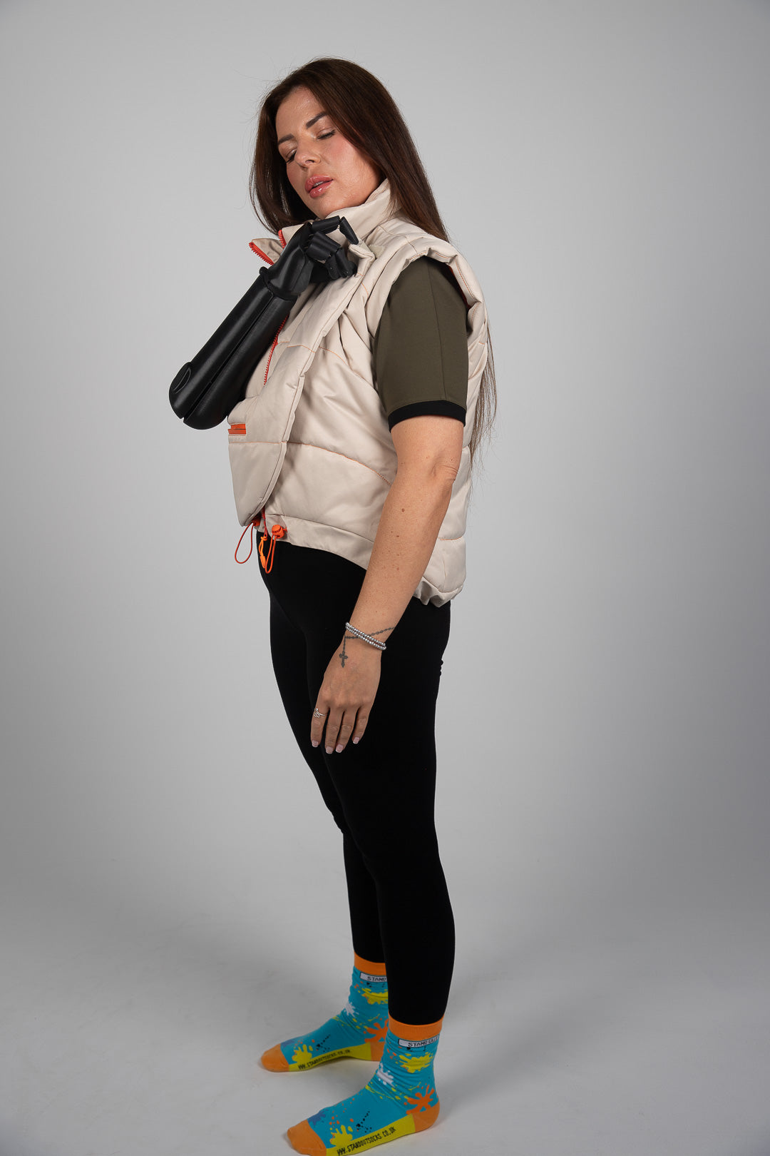 Puffer Gilet with removable bag