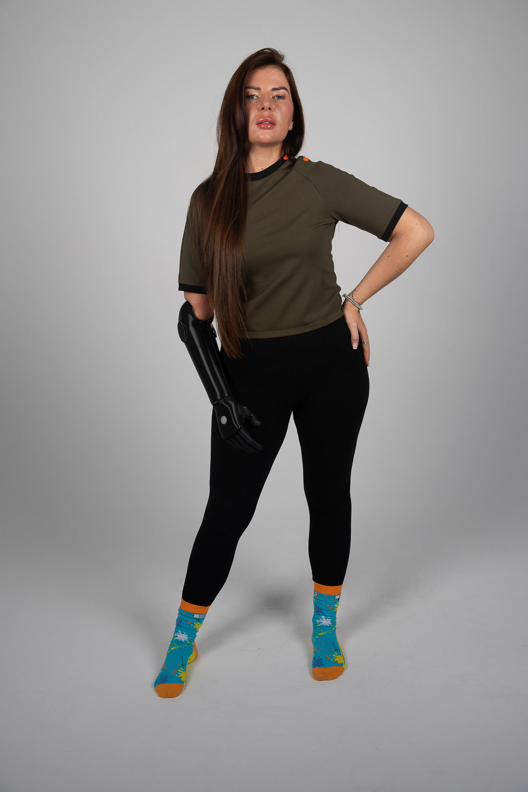 Short Sleeve T-Shirt with Poppers