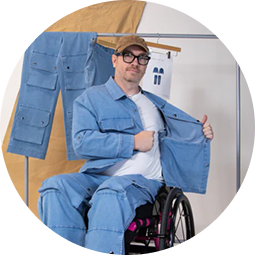 a man in a wheelchair