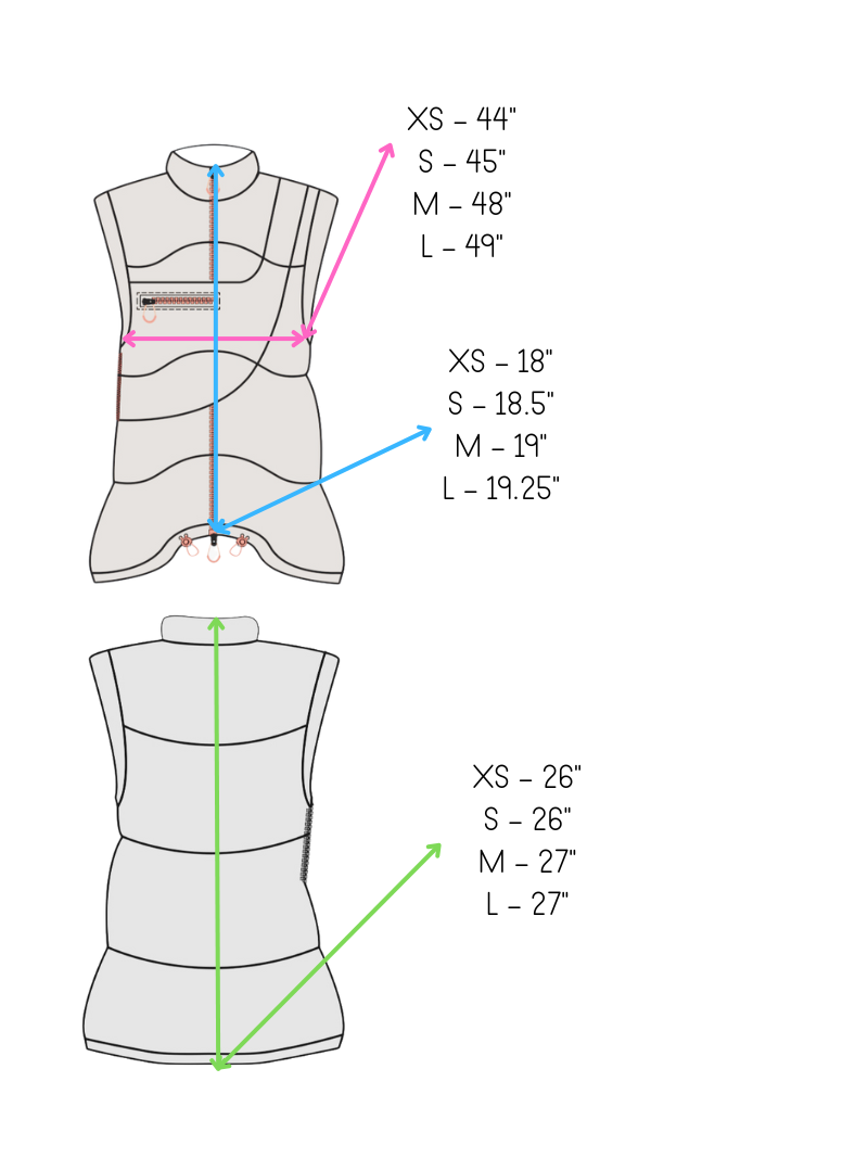 Puffer Gilet with removable bag