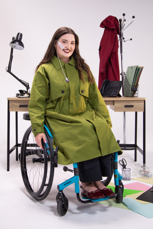 Backless Wheelcair Trench Coat (Hooded)