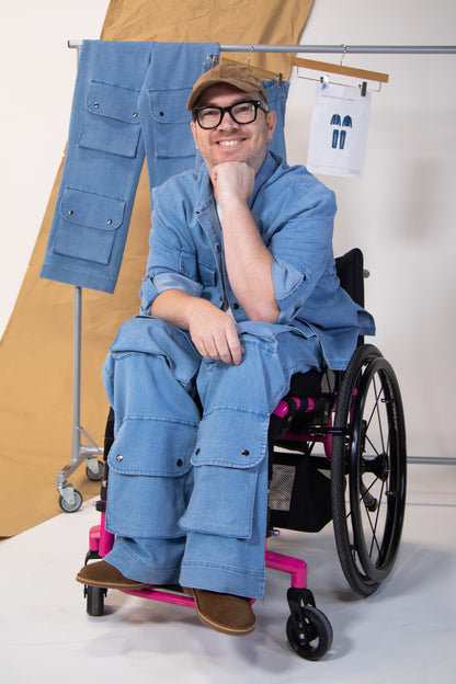 Denim Shacket with Adjustable Sleeves