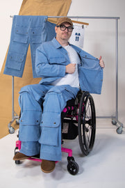 Denim Shacket with Adjustable Sleeves