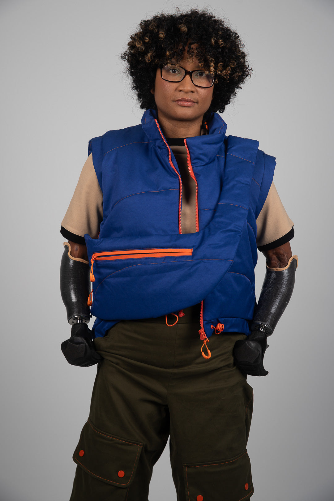 Puffer Gilet with removable bag