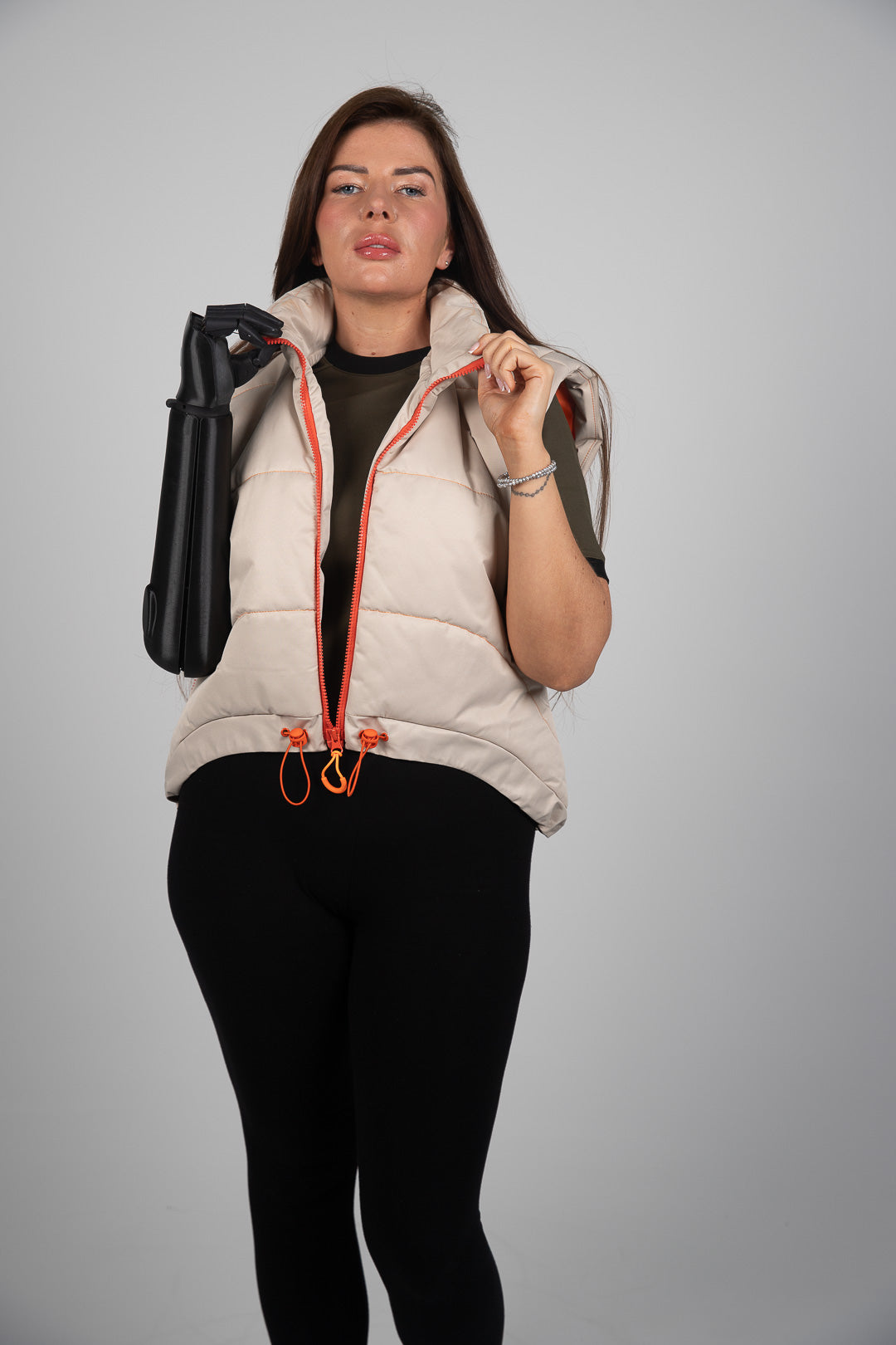 Puffer Gilet with removable bag