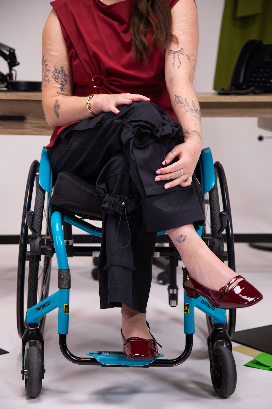 Black Side Opening Seated Cargo Trouser with Hoist Bands