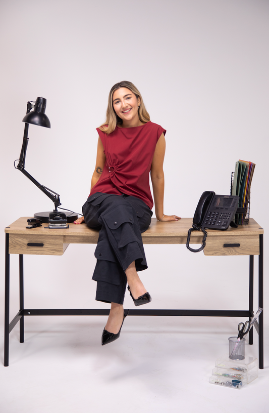 Black Side Opening Seated Cargo Trouser with Ankle Zips