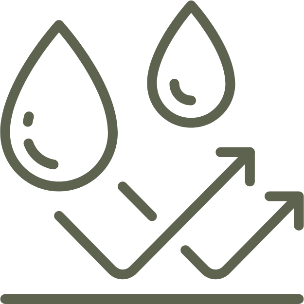 Two water droplets repelling off fabric